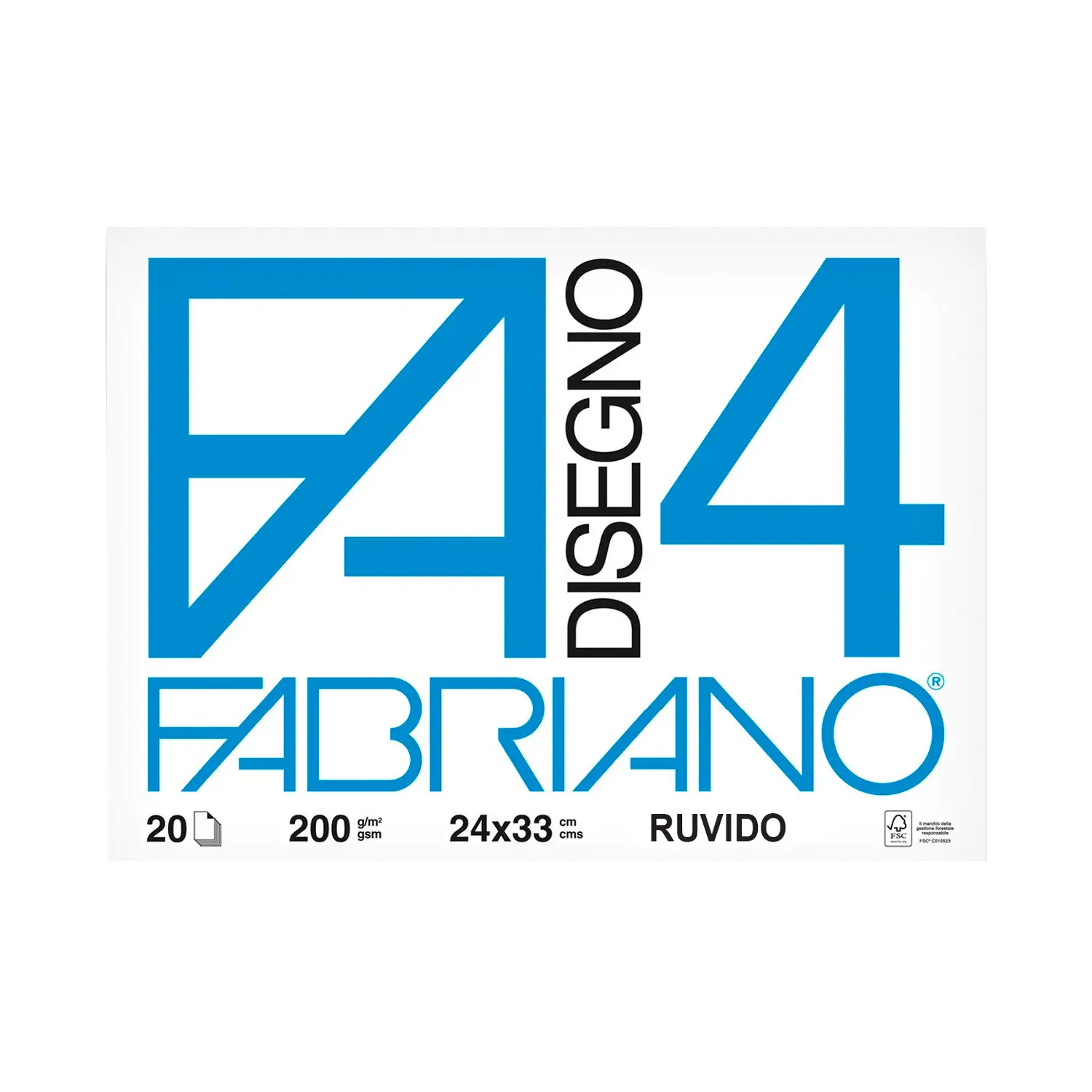 Album Da Disegno Fabriano F4 Ruvido - Cm. 24x33 - Carta e cartoncino
