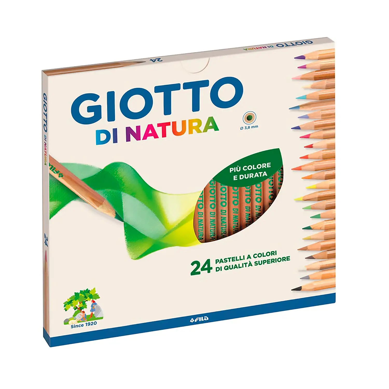 Pastelli Colorati Giotto Di Natura – Mina Ø 3,8 mm • Astuccio da 24 Colori - Pastelli