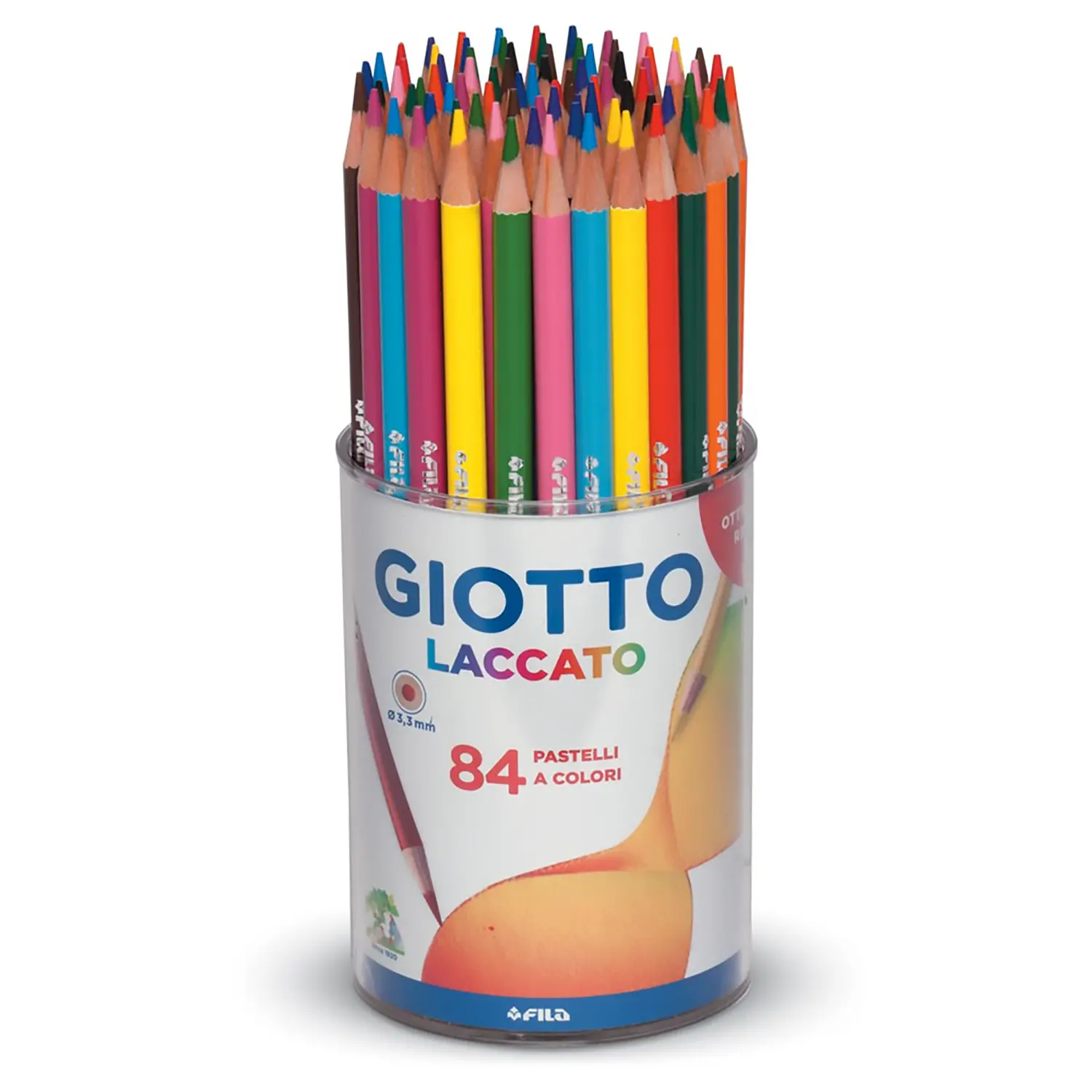 Pastelli Colorati Giotto Laccati – Barattolo da 84 Colori - Pastelli