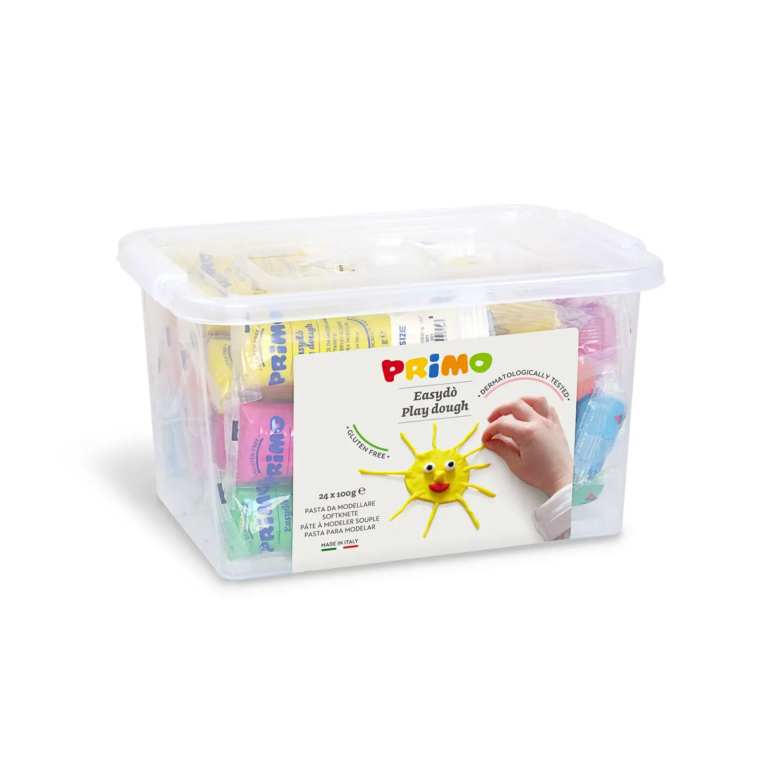 Plastilina Primo Easy Dò Schoolbox – 24 Panetti da 100 gr – Gluten Free - Paste per modellare