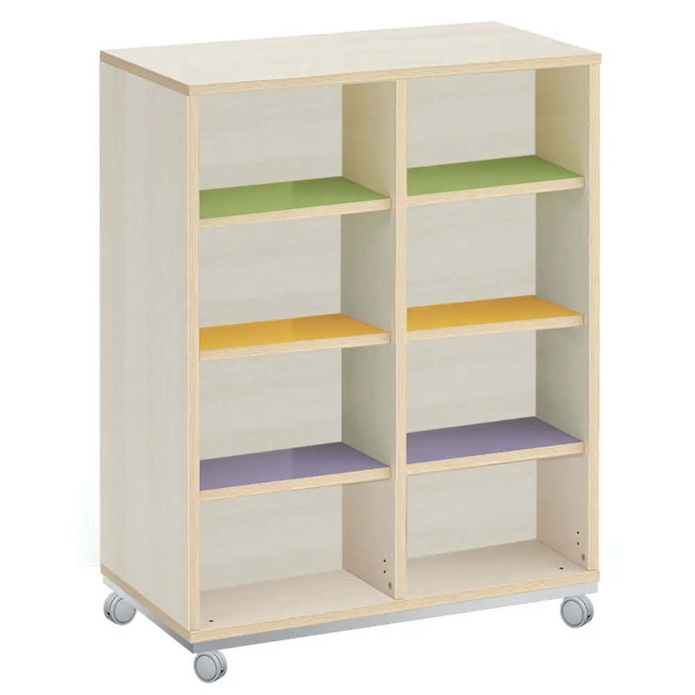 Libreria Forma Bifacciale H.160 su Ruote - Arredo serie Forma