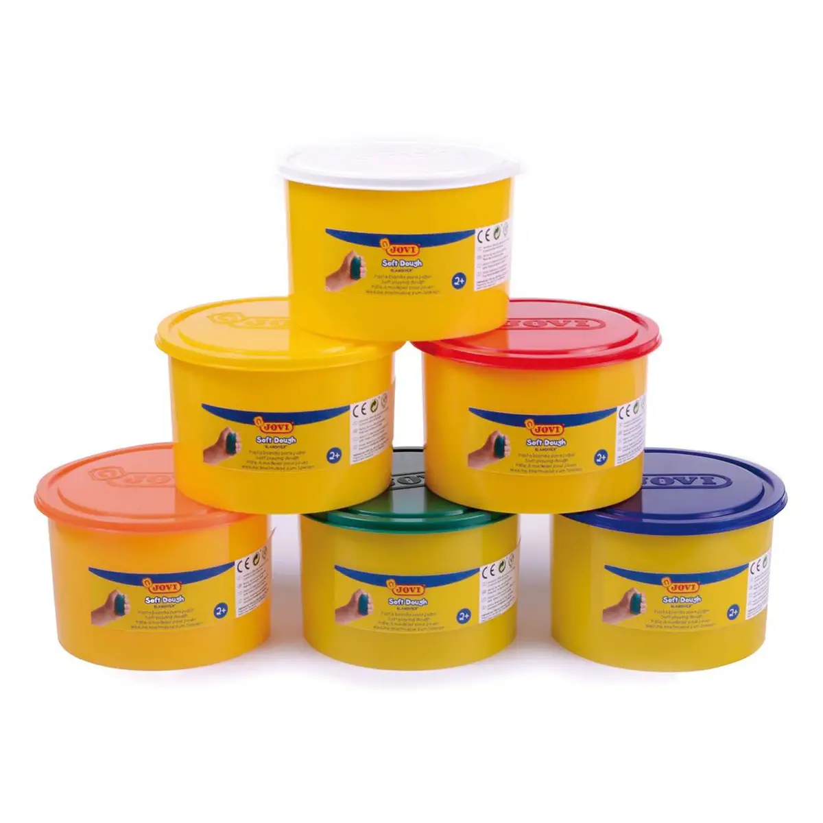 Plastilina Soffice Blandiver – Set 6 Barattoli da 460 gr, 6 Colori Assortiti - Paste per modellare