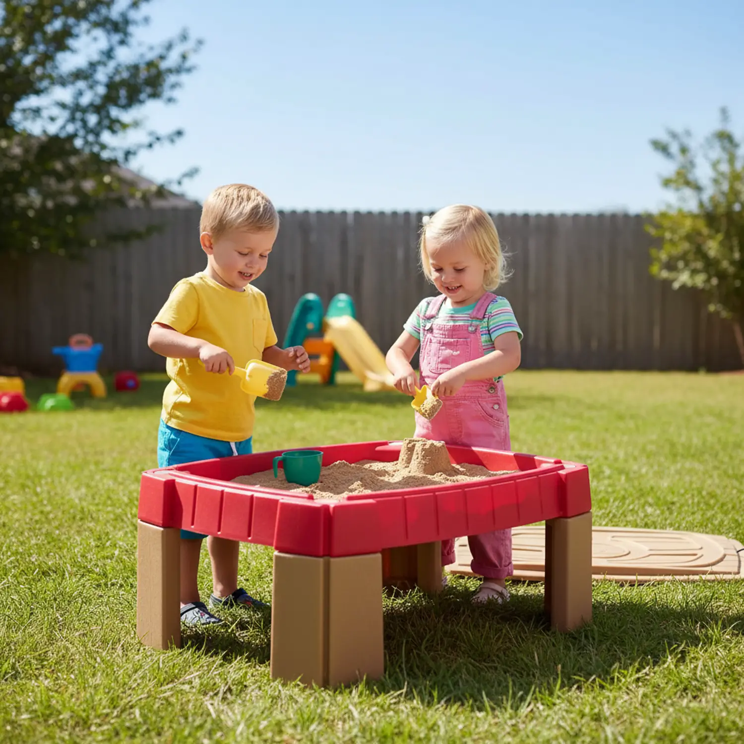 Tavolo Sabbiera con Coperchio Step2 – Gioco Sabbia Bambini da Esterno - Giochi acqua e sabbia