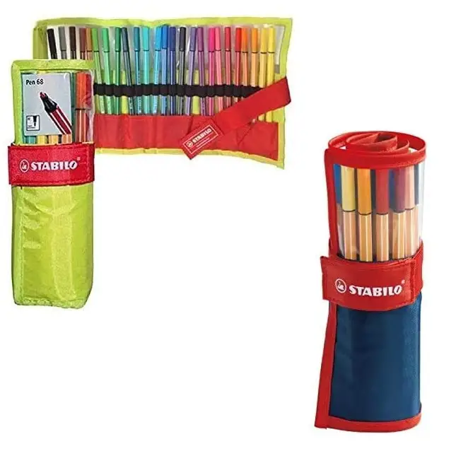 Pennarelli Stabilo Pen 68 - Punta M 1 mm - Rollerset 25 Colori Assortiti - Pennarelli