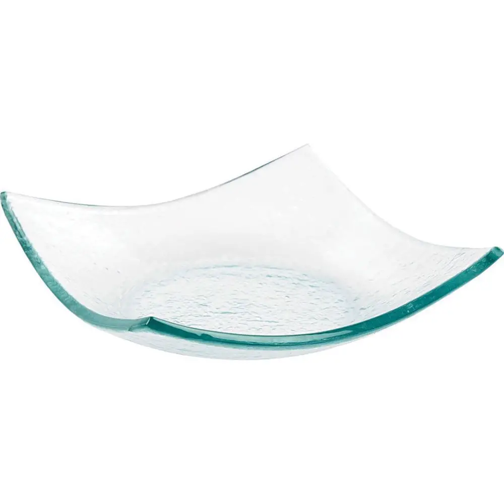Piatto di Vetro Curvo da Decorare – 12 Pezzi - Cellulosa Plastica Polistirolo