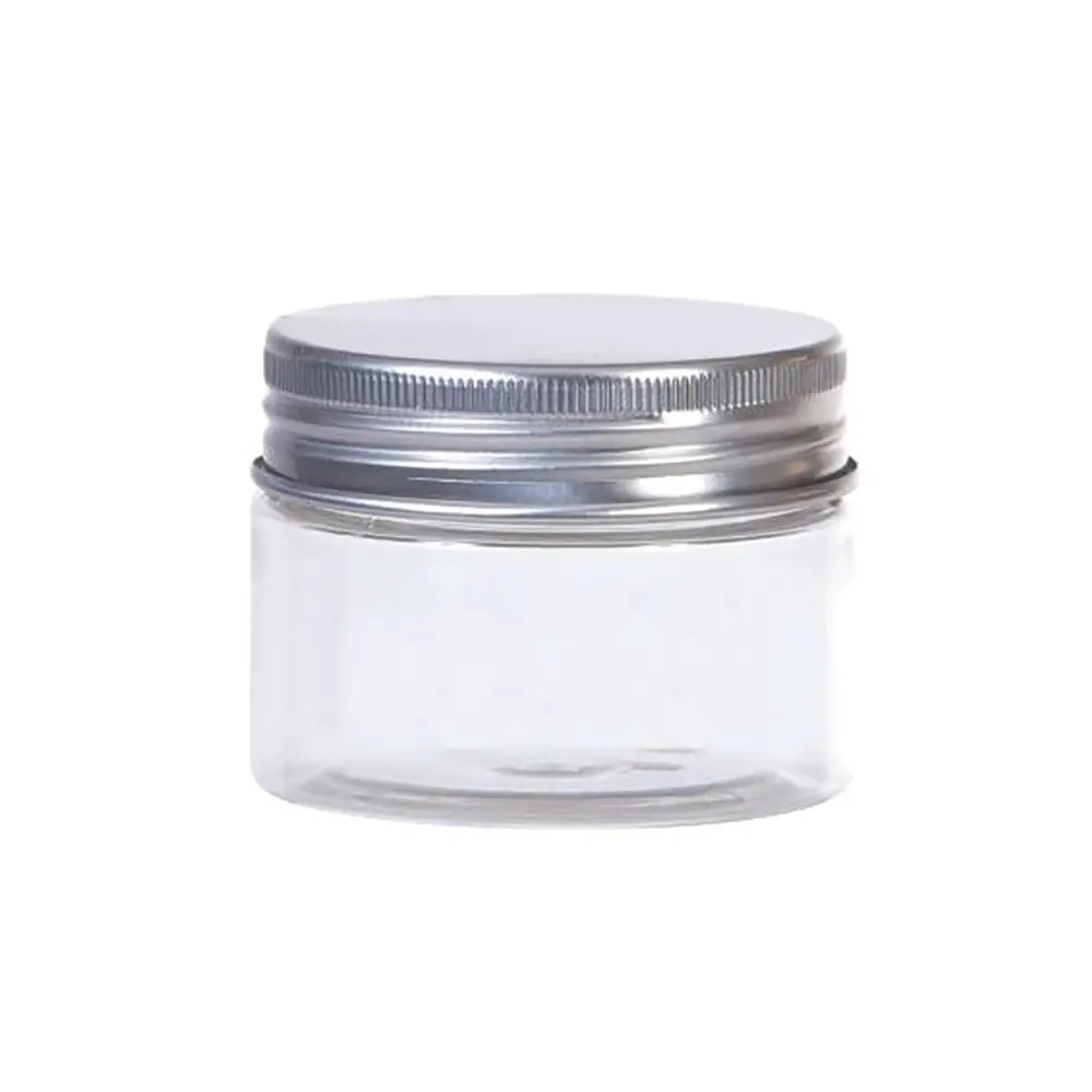 Barattolo Tondo in Plastica con Tappo in Metallo - 5x4 cm - Set 12 Pezzi - Cellulosa Plastica Polistirolo