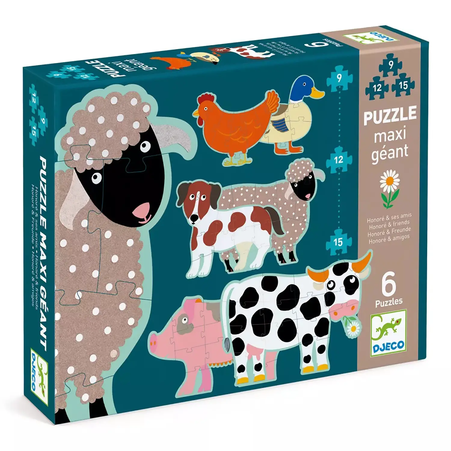 Puzzle Gigante Animali della Fattoira 36 Pezzi - Puzzle in cartone