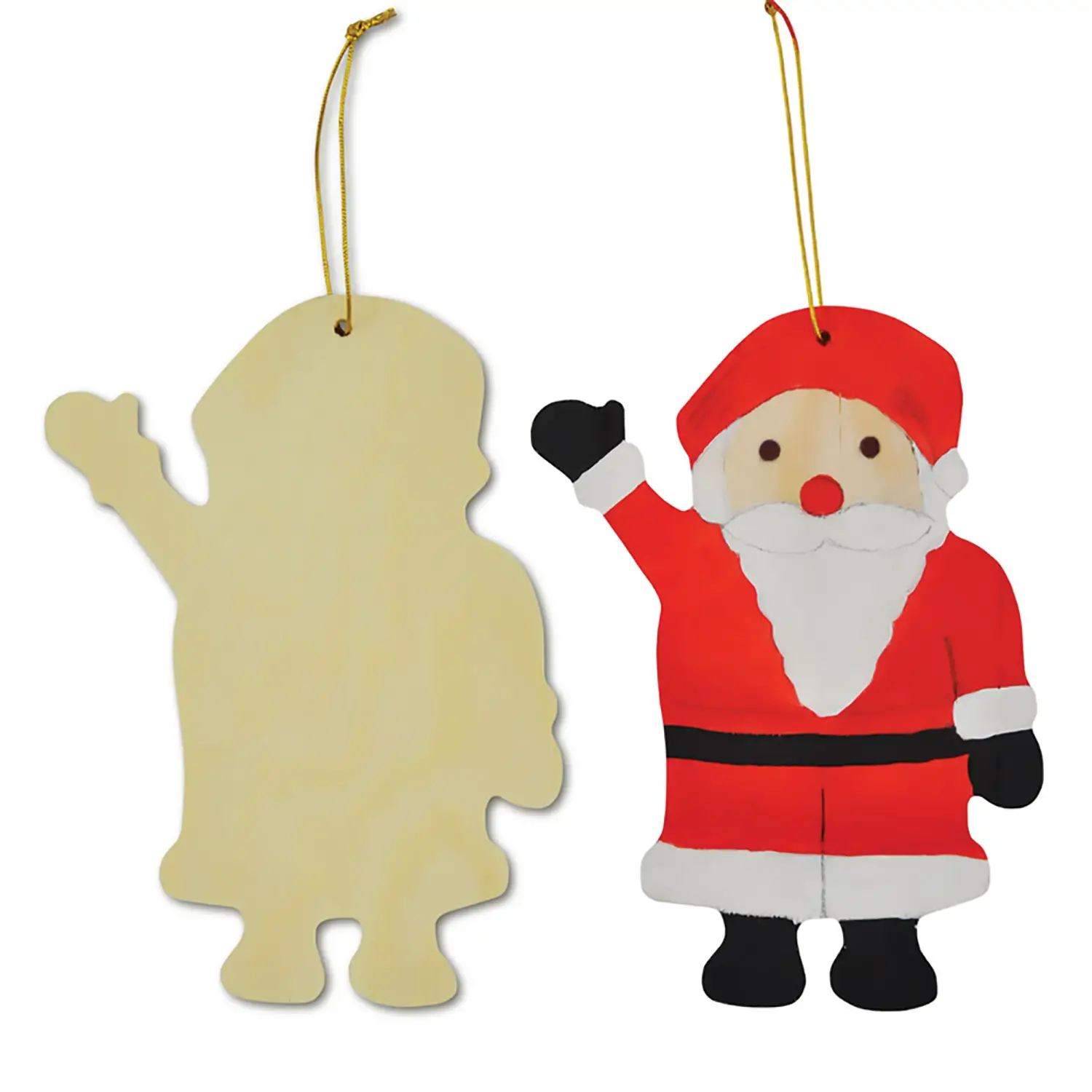 Appendibile Babbo Natale da Decorare - 13 cm - Soggetti in legno