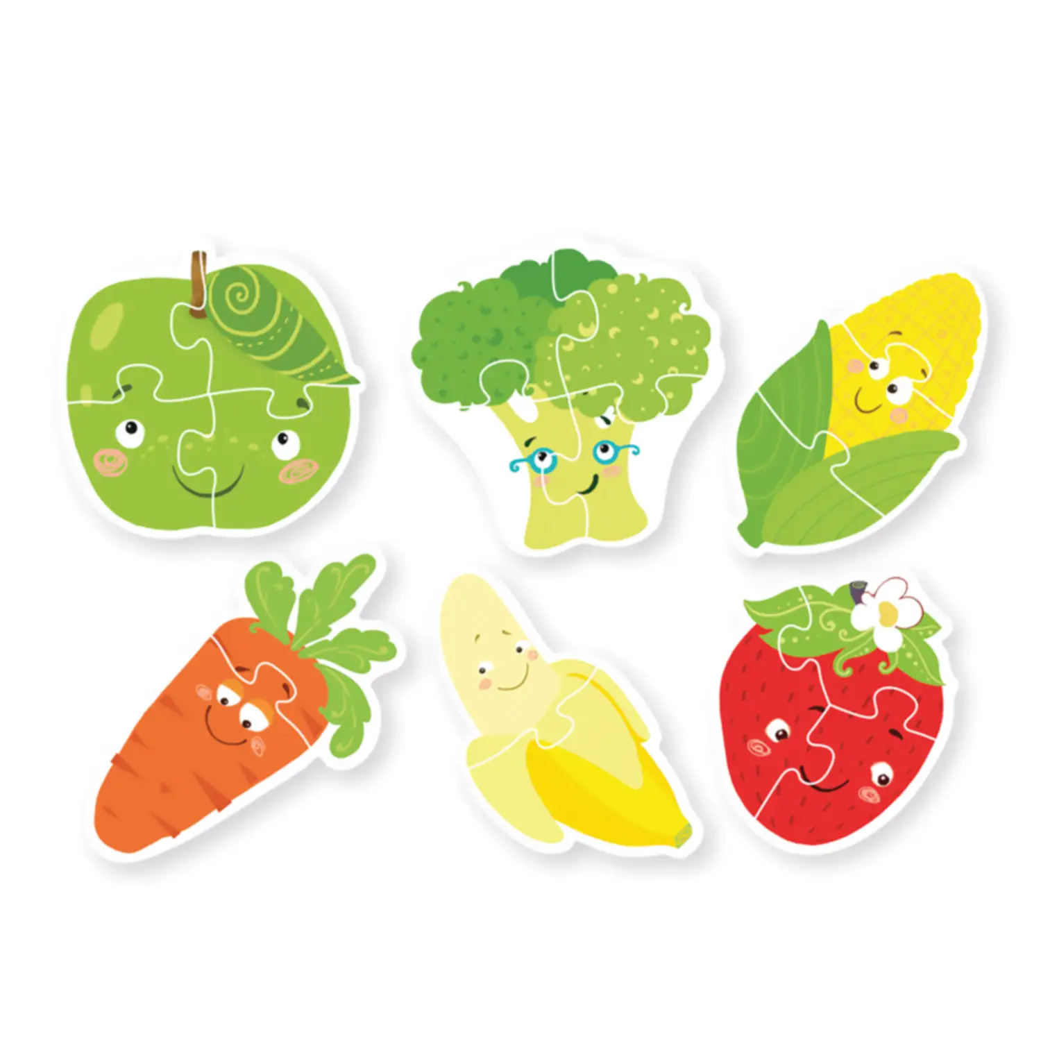 Puzzlebaby Frutta e Ortaggi - Puzzle in cartone
