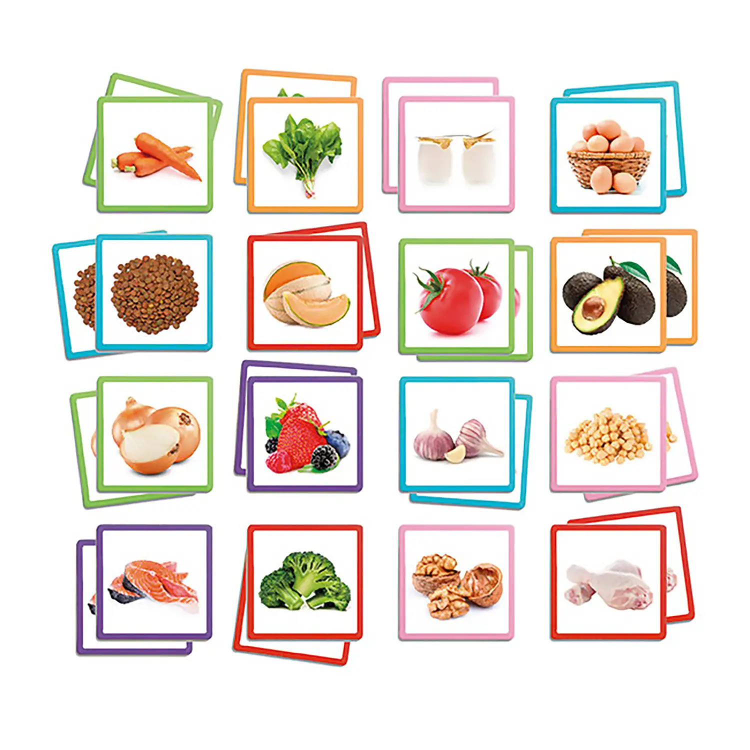 Maxi Memory degli Alimenti – Gioco Educativo per Memoria e Conoscenza del Cibo - Memory e Domino