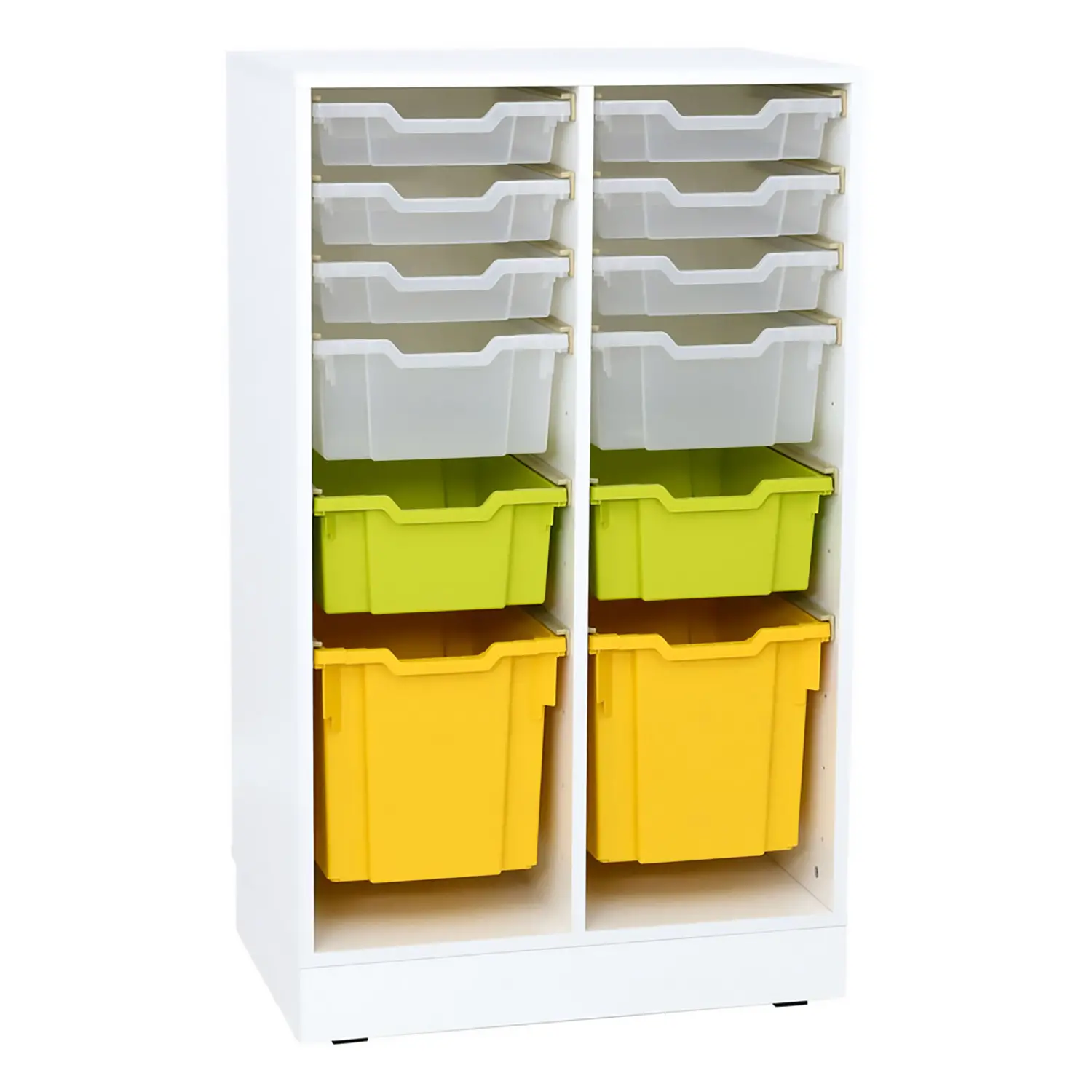 Mobile Alto INNOVA Bianco con 12 Cassetti – Cassettiera per Arredo Scolastico - Arredo scuola dell'obbligo