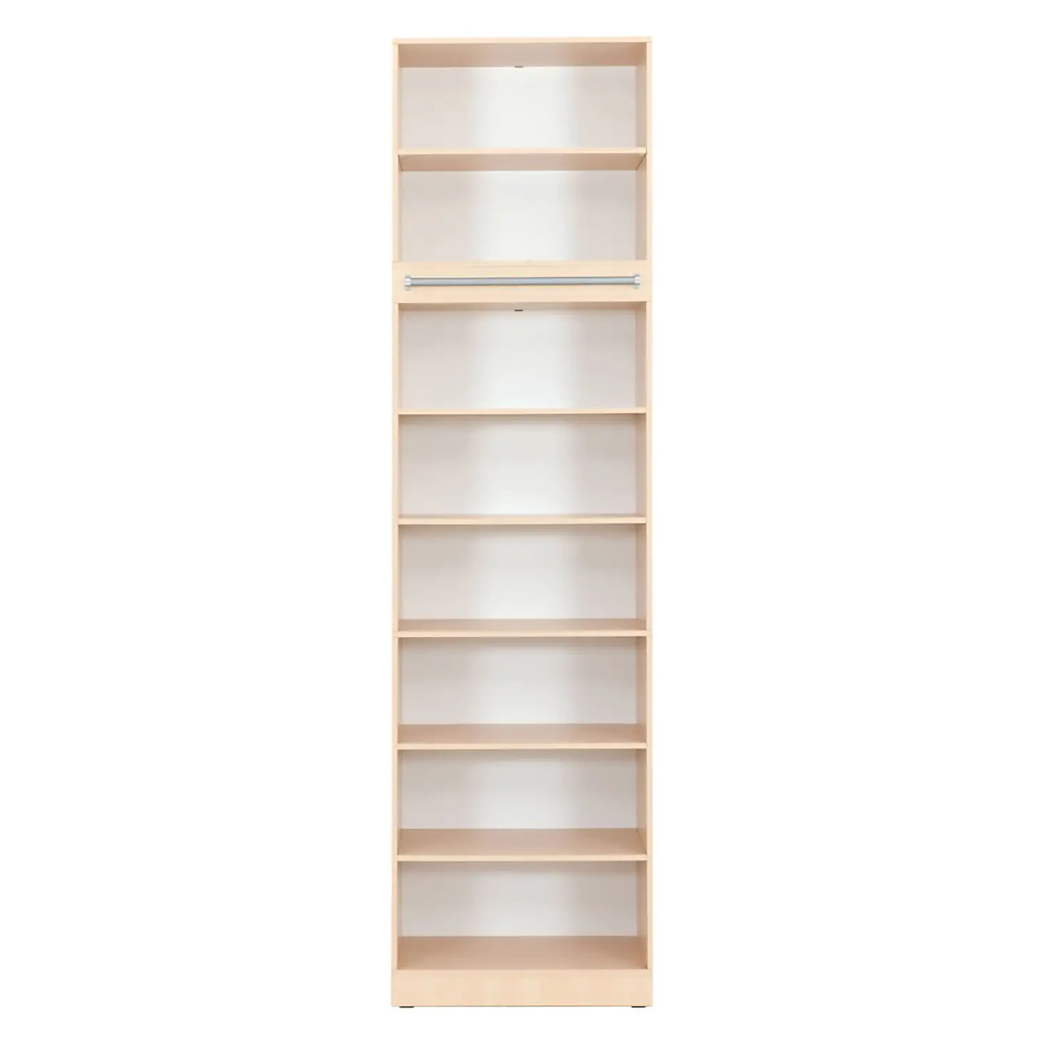 Libreria 8 Vani INNOVA Acero – Mobile Contenitore per Arredo Scolastico con Barra Porta Scala - Arredo scuola dell'obbligo