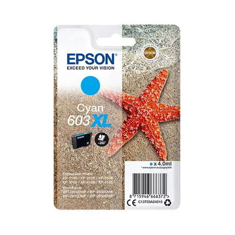 Cartuccia di inchiostro Epson Ciano serie 603XL Stella Marina - Consumabili