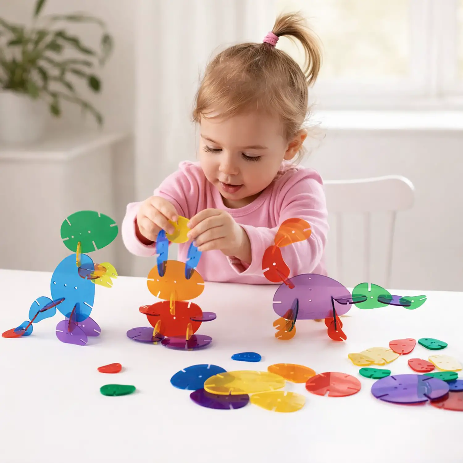 Costruzioni Animali Traslucenti Basic - 72 Pezzi - Costruzioni in plastica
