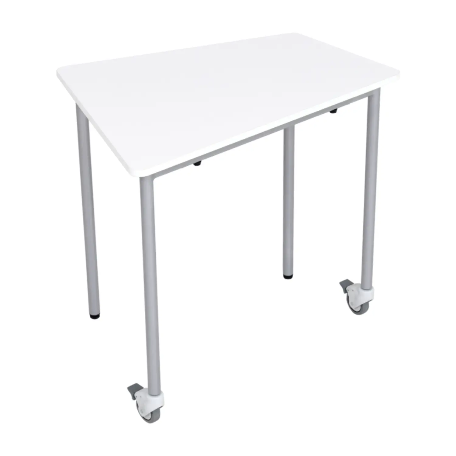 Tavolo Moove+ Trapezoidale con Ruote H 76 cm – Bianco per Ambienti Scolastici Innovativi - Arredo serie Aula 3.0
