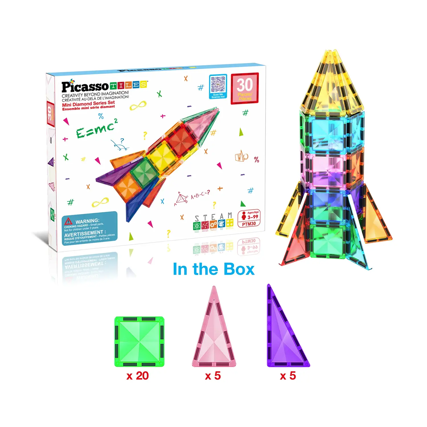 Costruzioni Magnetiche Multicolore Picasso Tiles 30 Piastrelle - Costruzioni tecniche