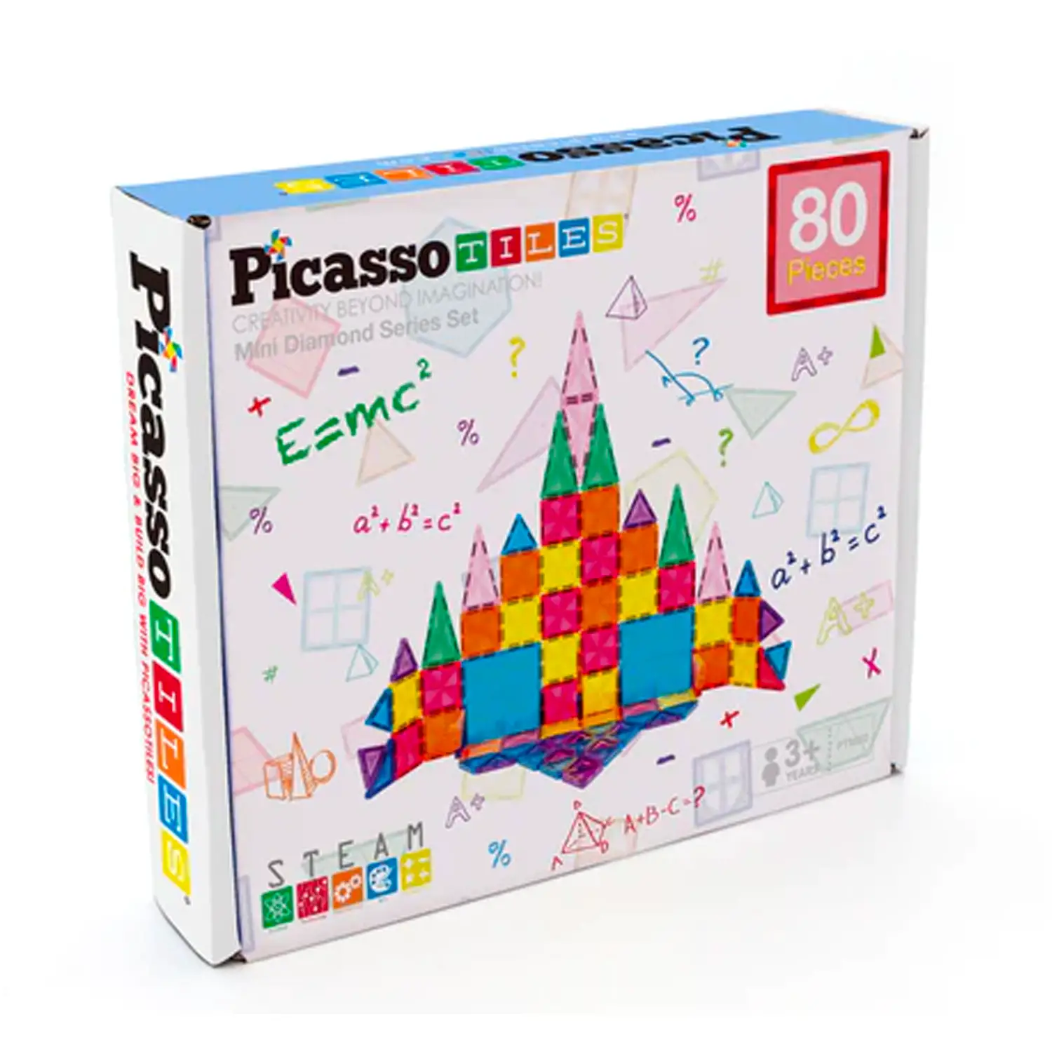 Costruzioni Magnetiche Multicolore Picasso Tiles Set Scuola 80 Piastrelle - Costruzioni tecniche