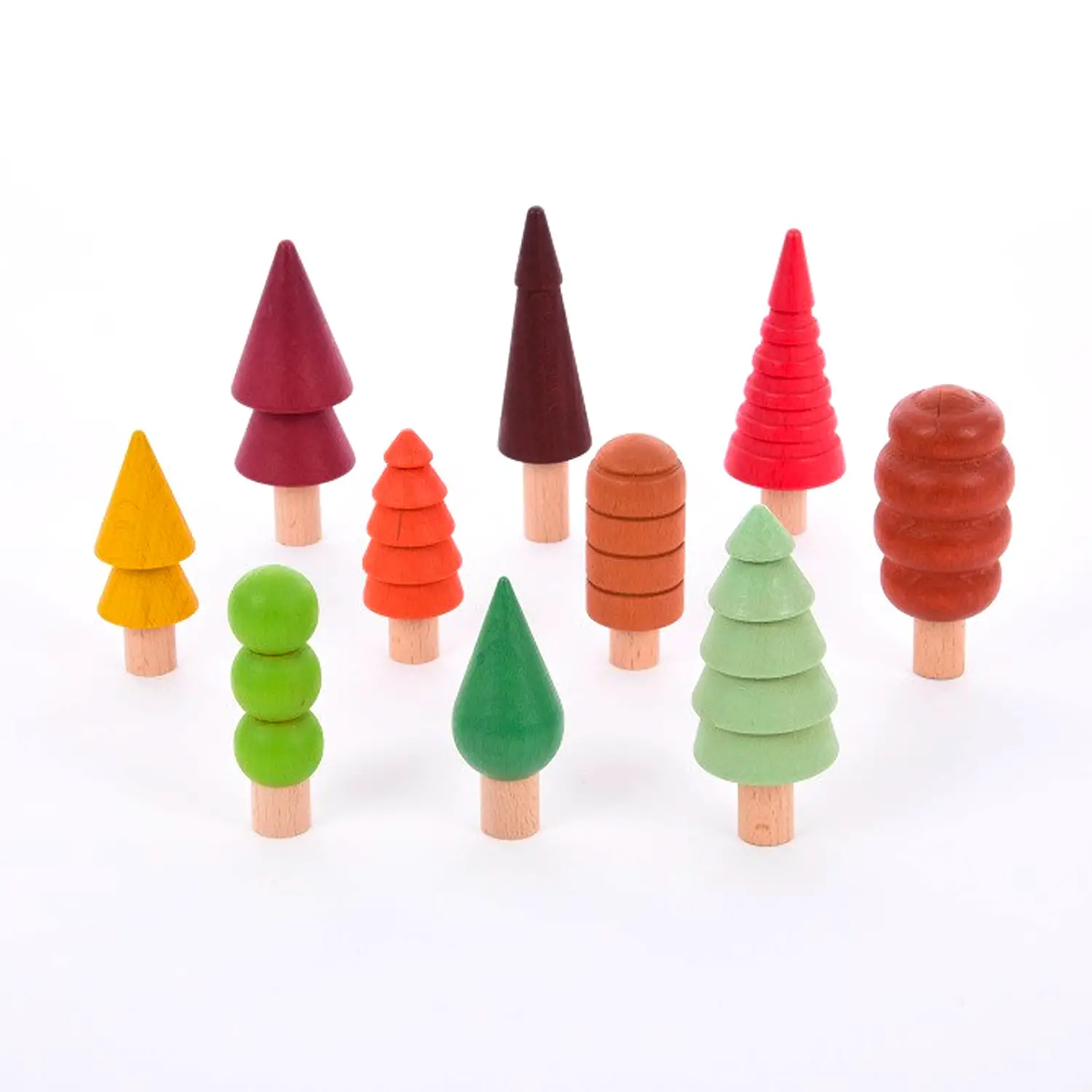 Bosco delle Stagioni - Gioco Alberi in Legno - Grandezze, forme e colori