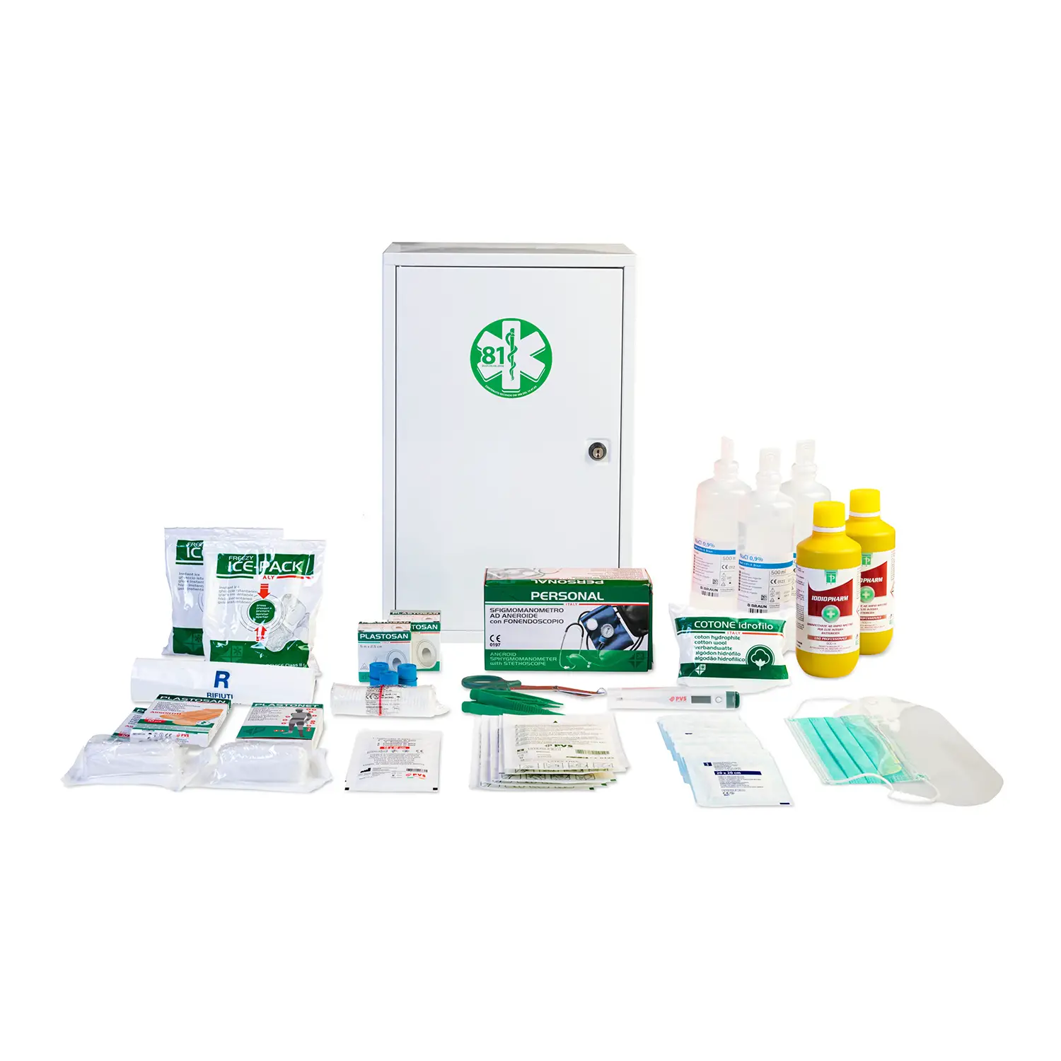 Armadietto Pronto Soccorso 3+ Persone – Kit Primo Soccorso Aziendale DM 388 Allegato 1 - Protezioni e sicurezza