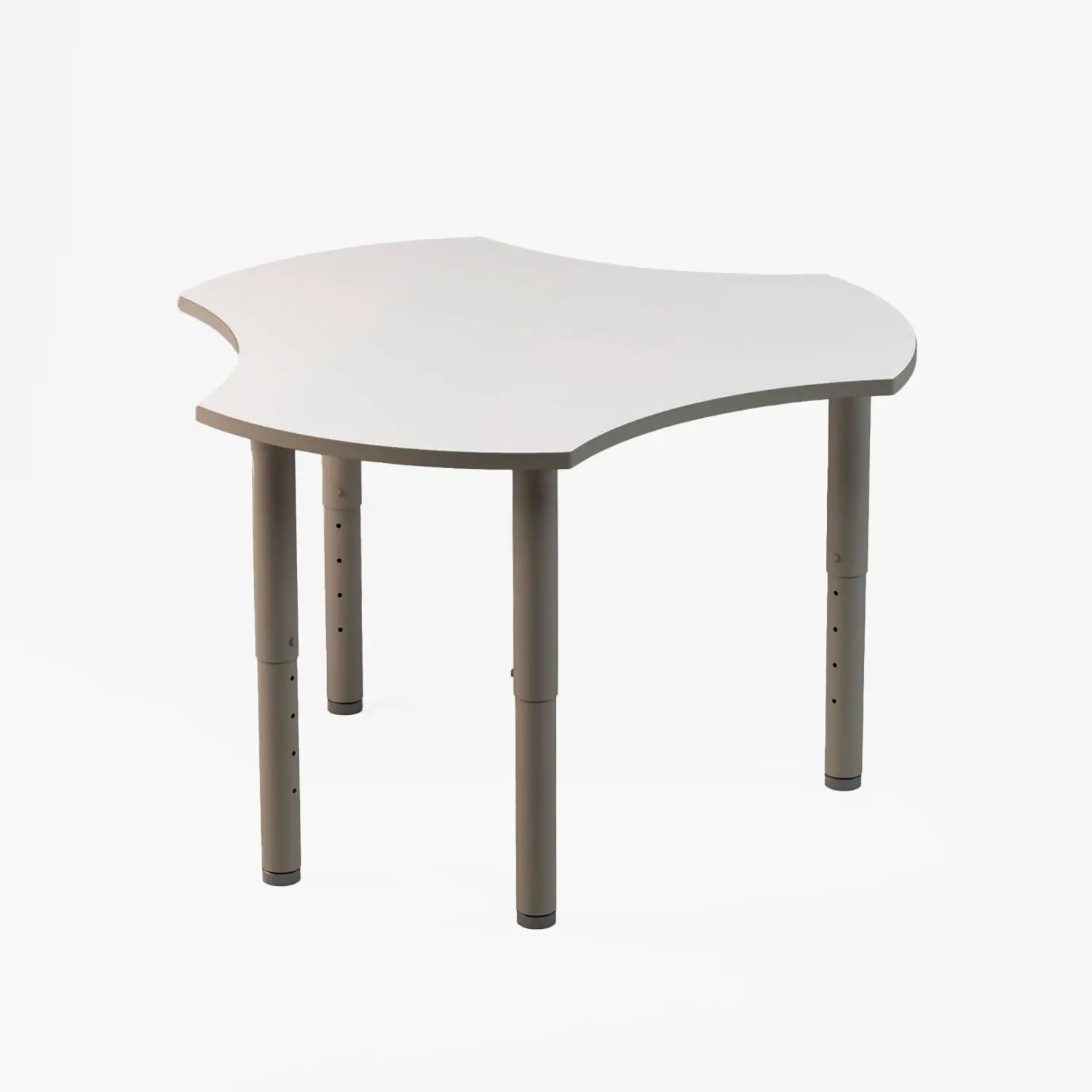 Tavolo Bellatrix a Stella Altezza Regolabile – Tavolo Modulare con Top Bianco CAM - Arredo serie Aula 3.0