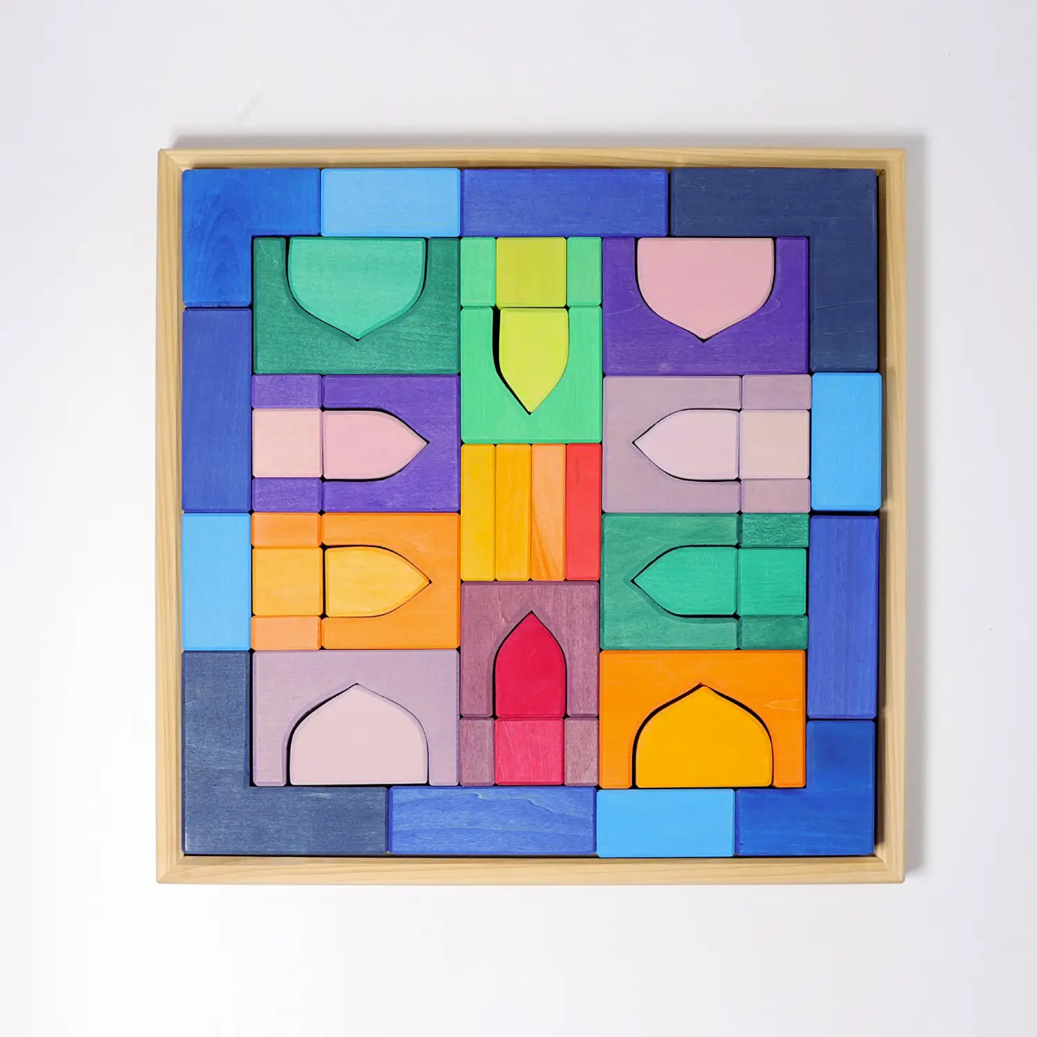 Costruzioni In Legno Colorate Set 54 Pezzi "1001 Notti" - Incastri e puzzle in legno