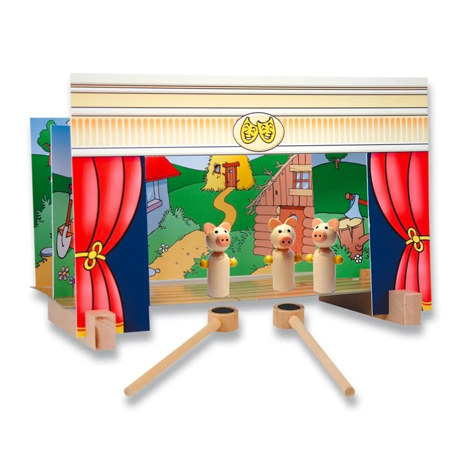 Teatrino Magnetico per Bambini con 15 Personaggi e 4 Fiabe Classiche, Gioco Educativo - costruzioni magnetiche