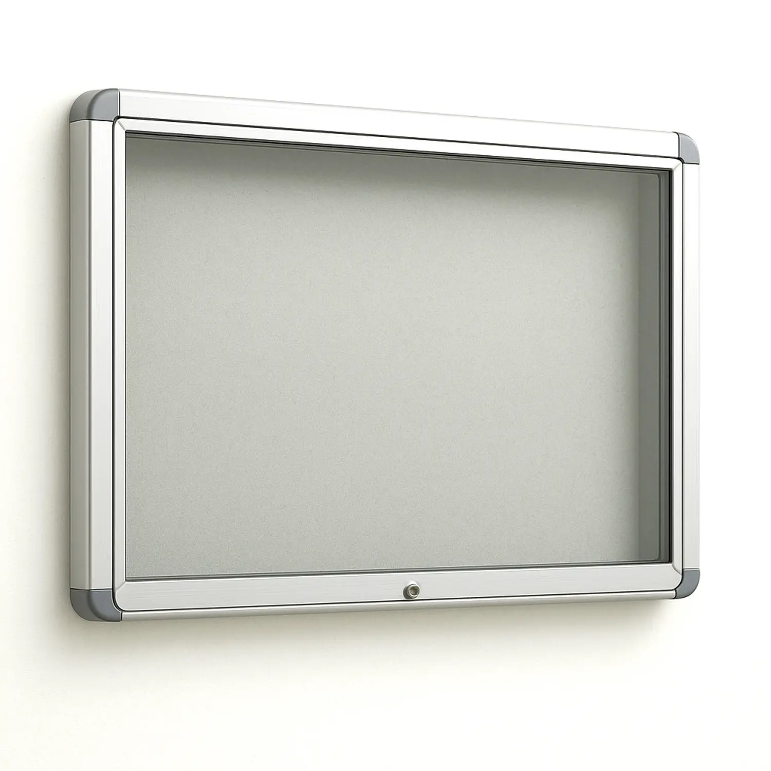 Bacheca magnetica cm 75x100 in alluminio con anta in vetro temperato e serratura - Lavagnette e carrelli