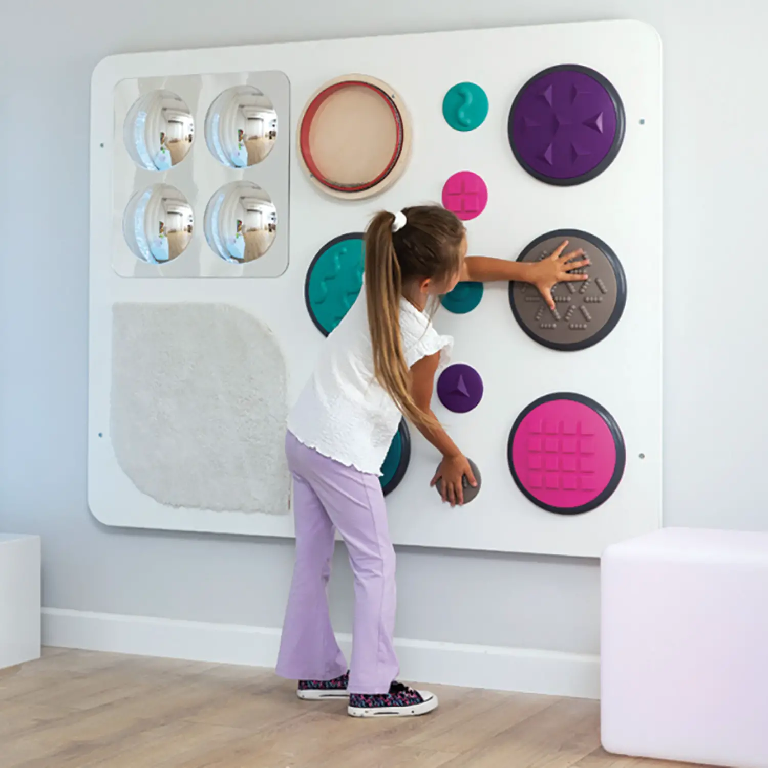 Pannello Multisensoriale Jumbo da Parete, Gioco Montessori, Cm 145x117 - Sviluppo sensoriale