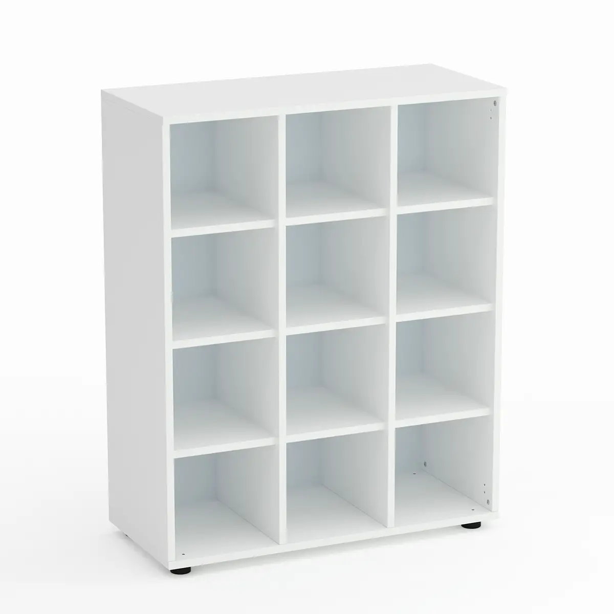 Mobile Scuola Kubò Bianco – 12 Caselle con Ripiani Bianchi H 110 cm | Conforme CAM - Arredo scuola dell'obbligo