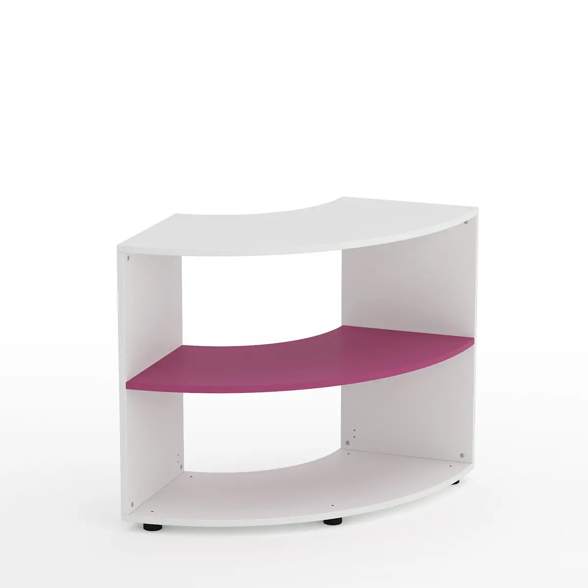 Mobile Scuola Kubò Bianco Curvo 90° H 75 cm – Ripiano Fucsia | Conforme CAM - Arredo scuola dell'obbligo