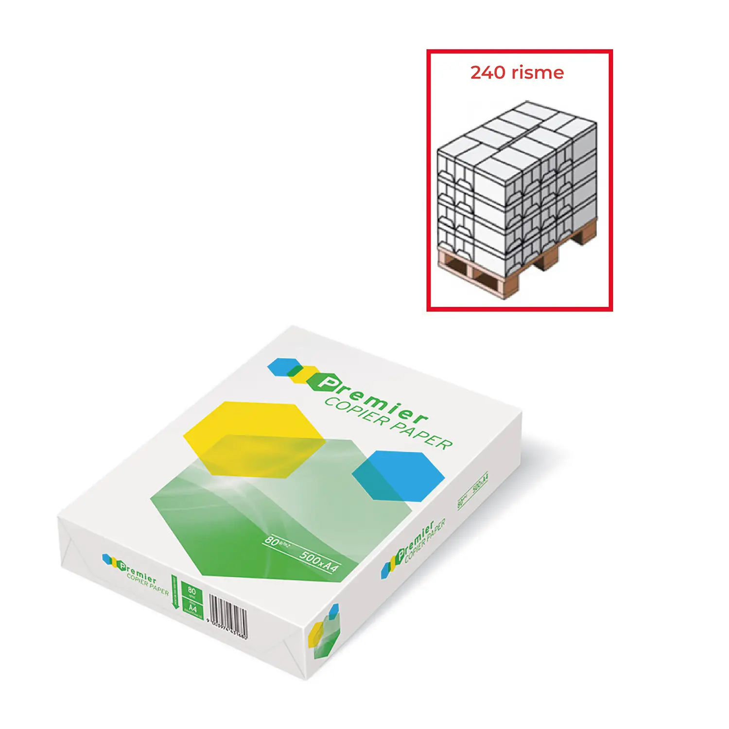 Carta per Fotocopie A4 Premium 80 g/m² – 240 Risme da 500 Fogli - Carta e cartoncino