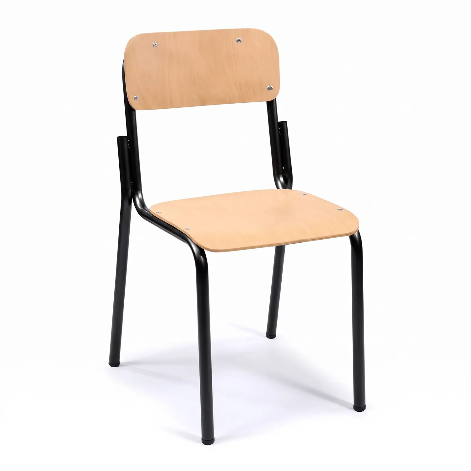 Sedia in Faggio Impilabile Nera Misura 6 – Altezza Seduta 46 cm | Conforme CAM - Arredo scuola dell'obbligo