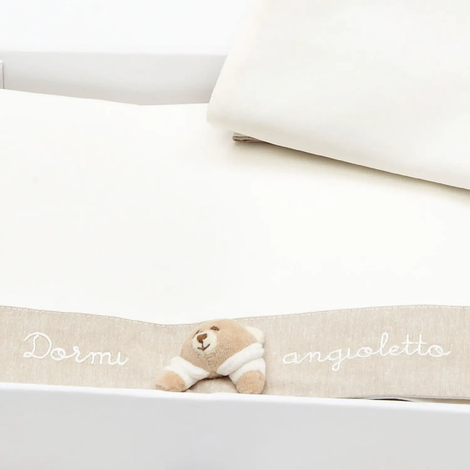 Lenzuola per MINI-ME set 3 pz Tato Bianco Tortora - lenzuolini