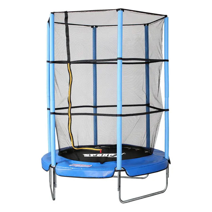 Tappeto Elastico con Rete 140 cm – Portata 25 kg, Sicuro e Divertente - Equilibrio e coordinamento