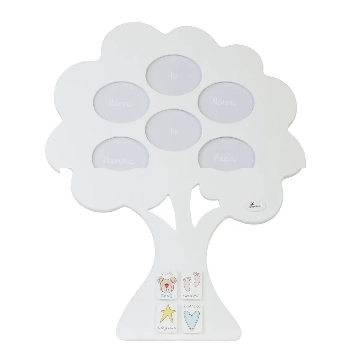 ALBERO PORTA FOTO BIANCO ORSO SORRISO CIELO - complementi d'arredo