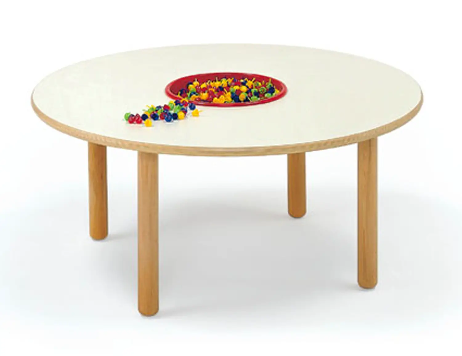 Tavolo Manipolazione Tondo Cm. 120 Misura 2 Per Scuole D'infanzia - Conforme CAM - tavoli gioco