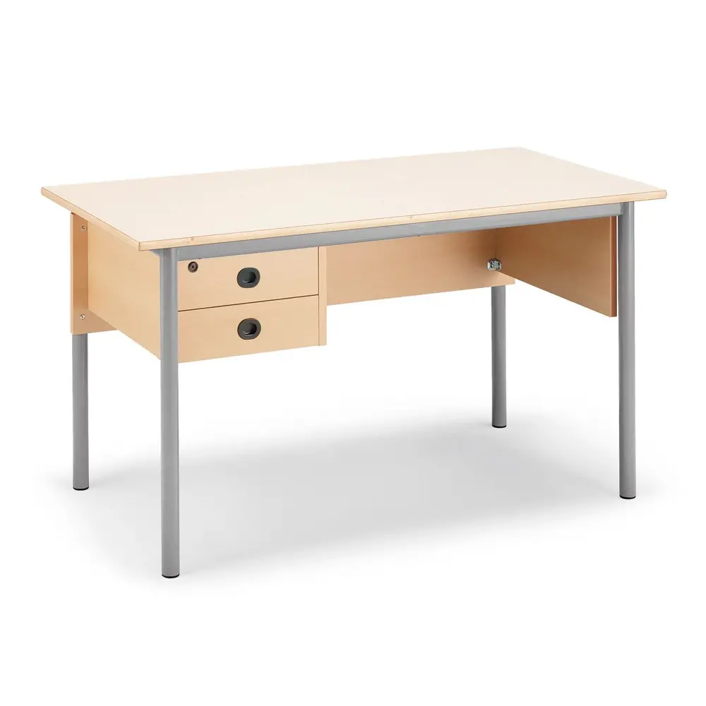 Cattedra Standard Con 2 Cassetti Per Ambienti Scolastici - Strutturs Grigia - Conforme CAM - Cattedre e tavoli lavoro