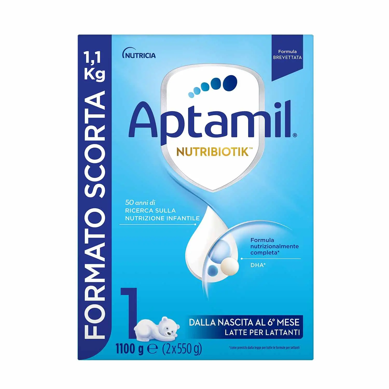 Latte Aptamil 1 in Polvere 1100g – Latte per Neonati dalla Nascita - latti artificiali