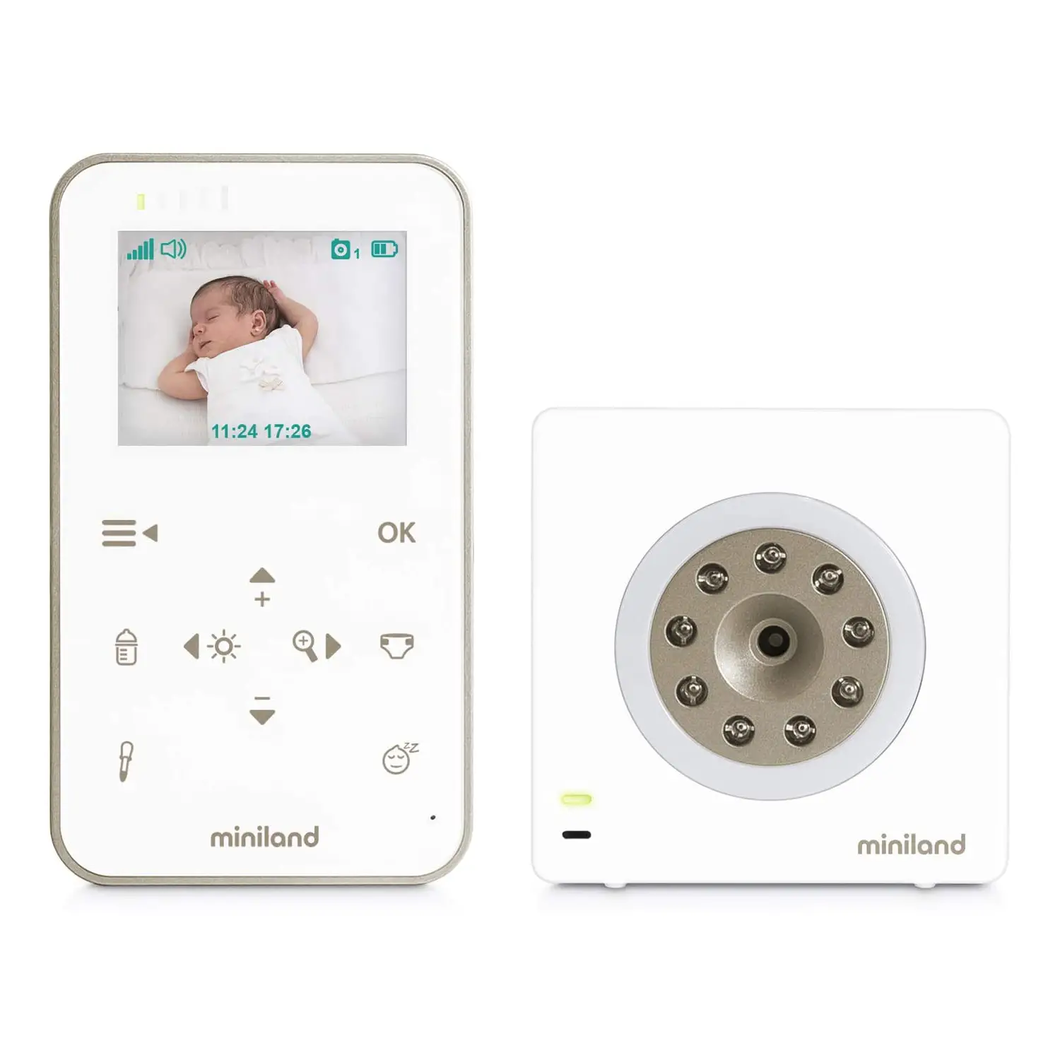 Digimonitor 2.4" Gold – Baby Monitor Portatile con Touch Panel - interfono videomonitor