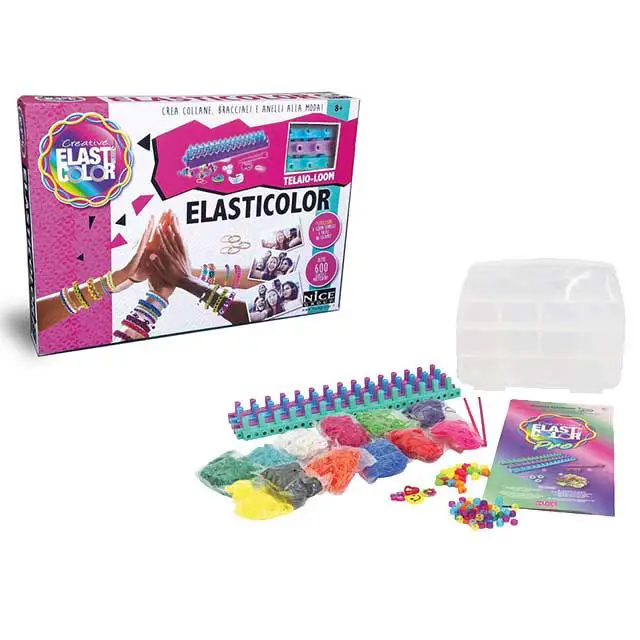 Elasticolor Scatola Base per Creare Collaneanelli Bracciali con Telaio per Elastici Nice 03001 - creatività