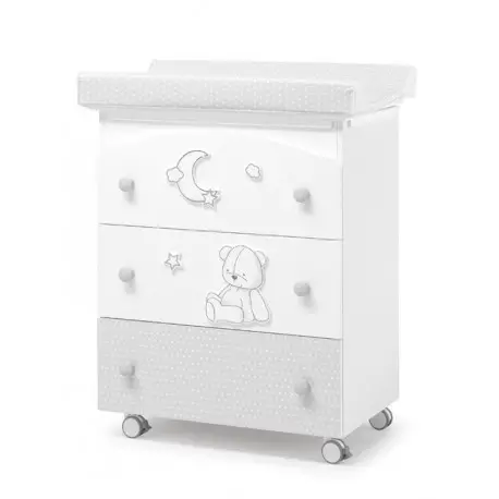 Stella Magic Bagnetto Bianco 3 Cassetti Erbesi - Zona cambio e bagno