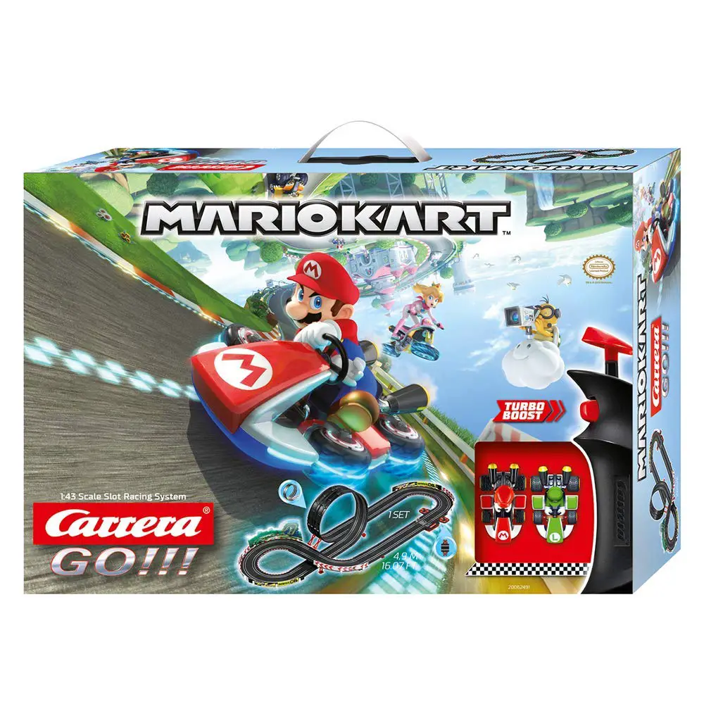 Pista Carrera GO!!! Nintendo Mario Kart – Set da Corsa con 2 Veicoli - Veicoli, garage e piste