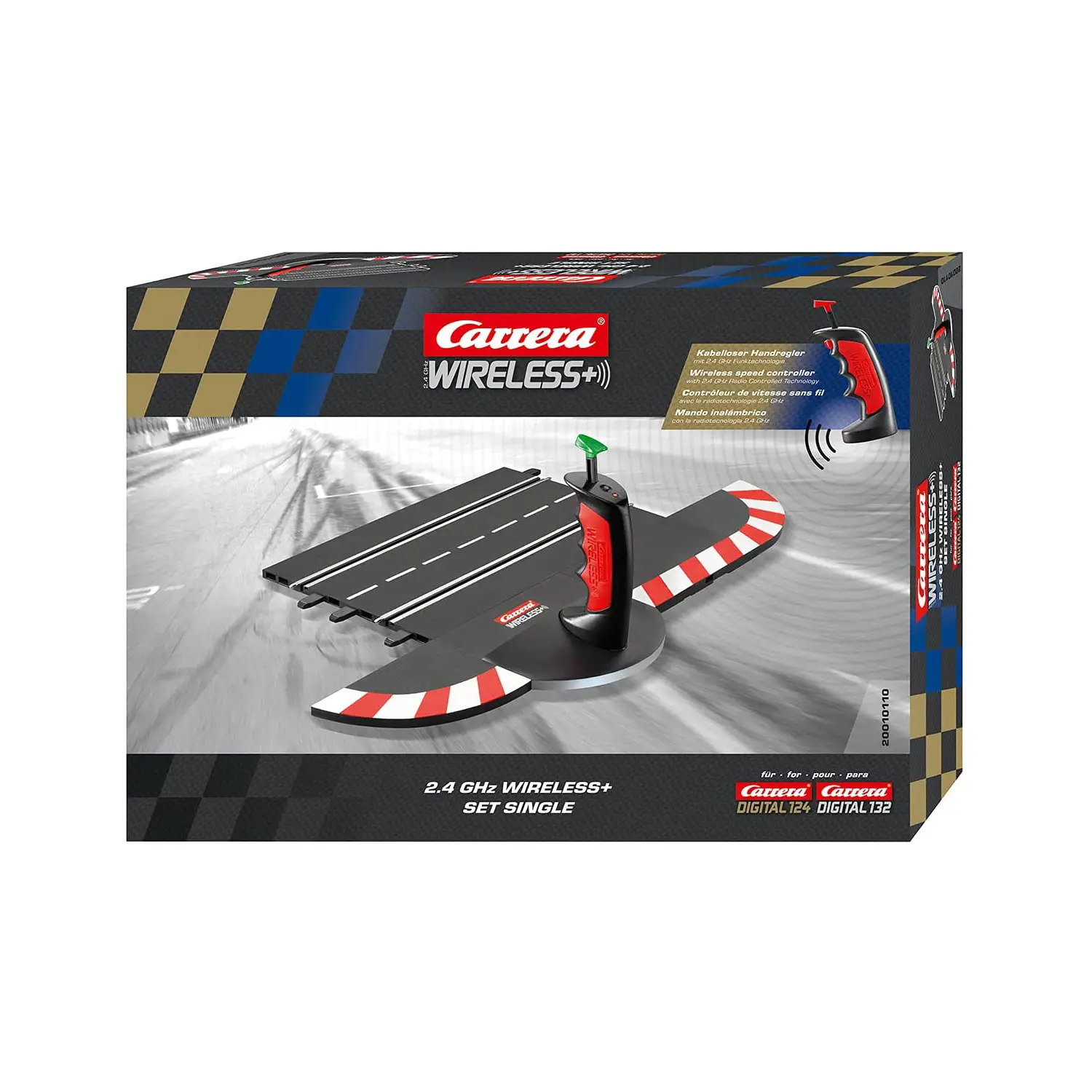 Wireless+ Set Singolo Carrera Digital 124 – Sistema di Controllo Wireless 2,4 GHz - Veicoli, garage e piste