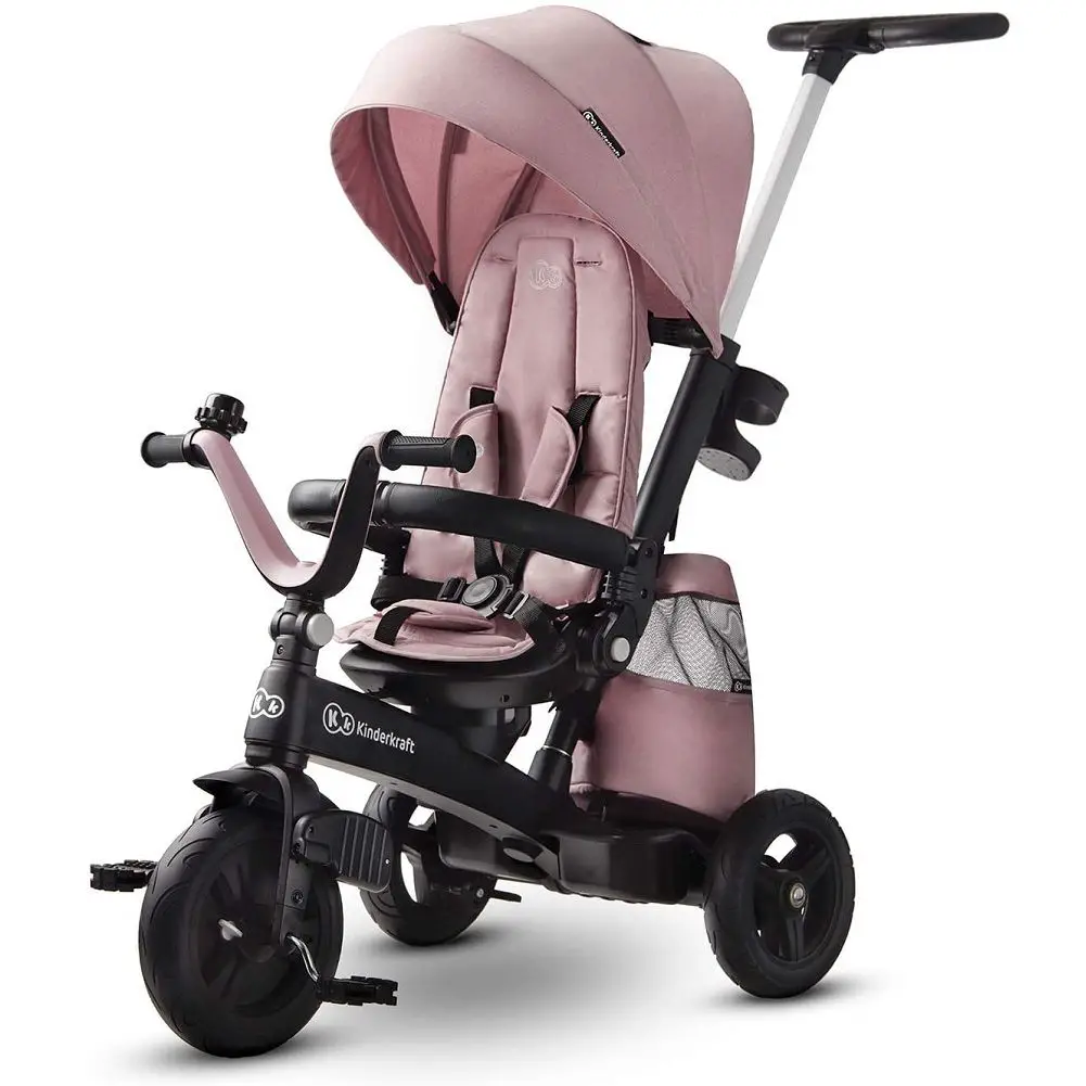 Kinderkraft Triciclo Evolutivo con Maniglione Easytwist Pink - Tricicli e primi passi
