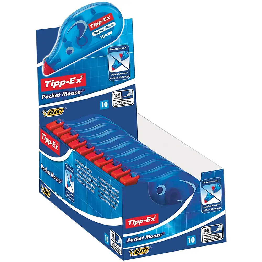 Correttore Tipp-Ex Pocket Mouse – Nastro di Qualità e Applicazione Facile - Cancelleria varia