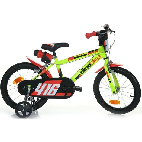 Bici per Bambini 4-7 Anni Bicicletta 16 Pollici 416 Giallo Fluo Con Rotelline Stabilizzatrici - biciclette bambini