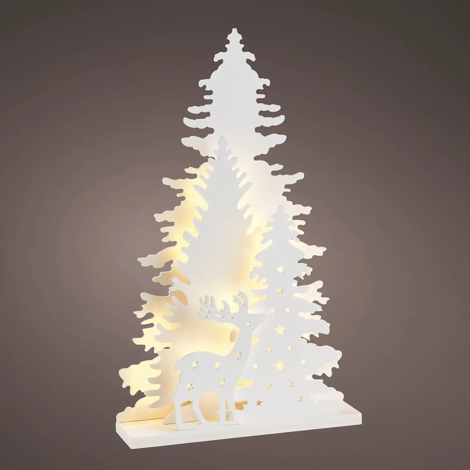 Lumineo Decorazione LED Alberi e Renna H36 cm - addobbi casa