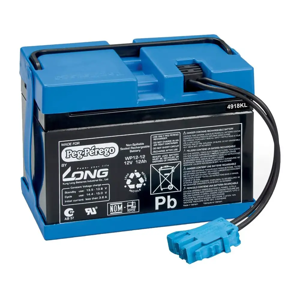 Batteria 12V 12Ah Peg Perego – Ricaricabile e Senza Manutenzione - auto