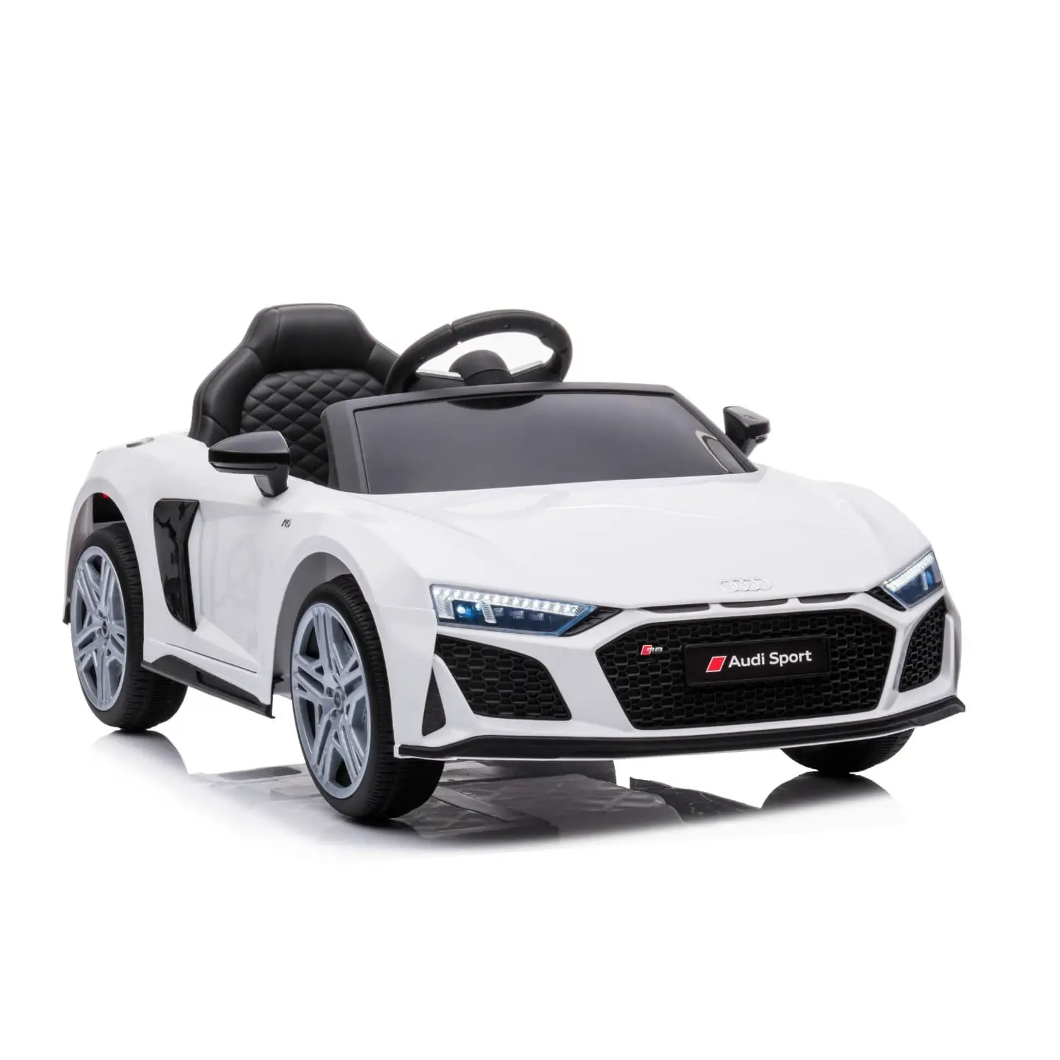 Auto Elettrica Per Bambini Audi R8 Sport Bianca Con Radiocomando - auto