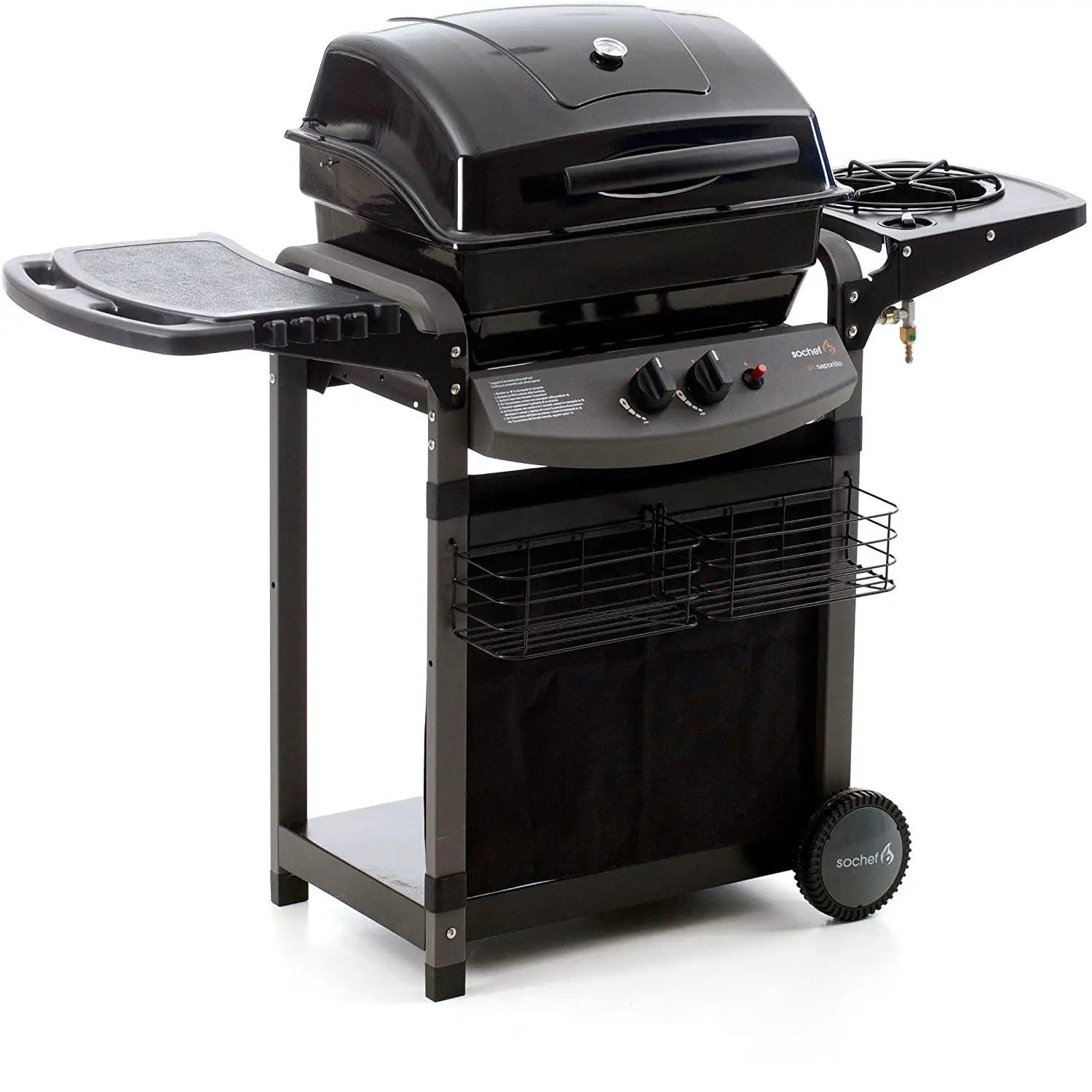 Barbecue a Gas Piùsaporillo con Pietra Lavica e Fornello Laterale – BBQ Sochef - barbecue a gas